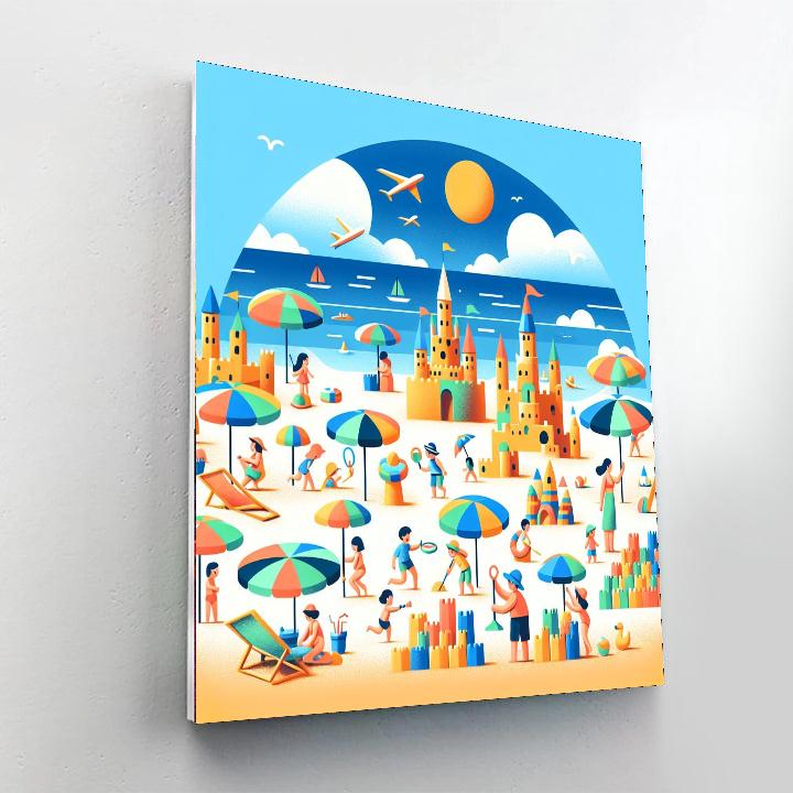 Fun Summer Beach Number Painting