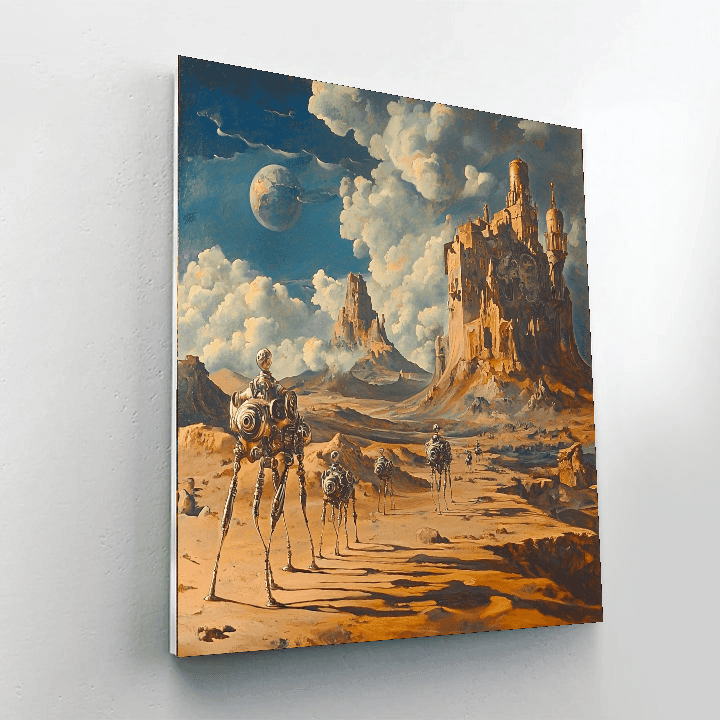 Salvador Dali Inspired Mechanical Safari Expedition  Paint By Numbers