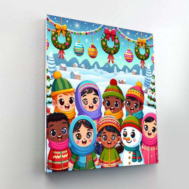 Joyous Holiday Celebration Paint By Numbers Art