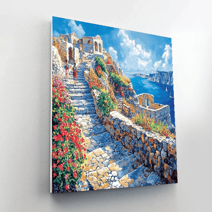 Santorini's Akrotiri DIY Paint By Numbers