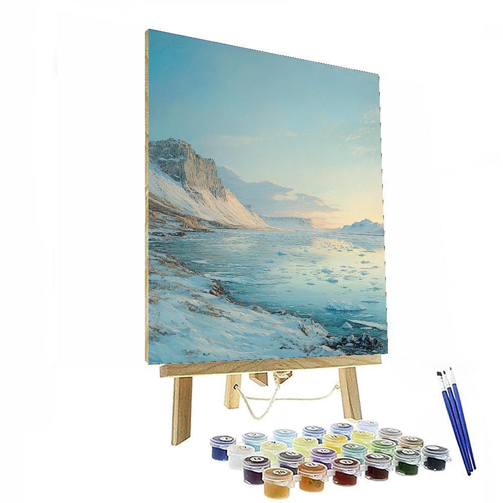 Frederic Edwin Church Inspired Majestic Arctic Wilderness  Paint By Color