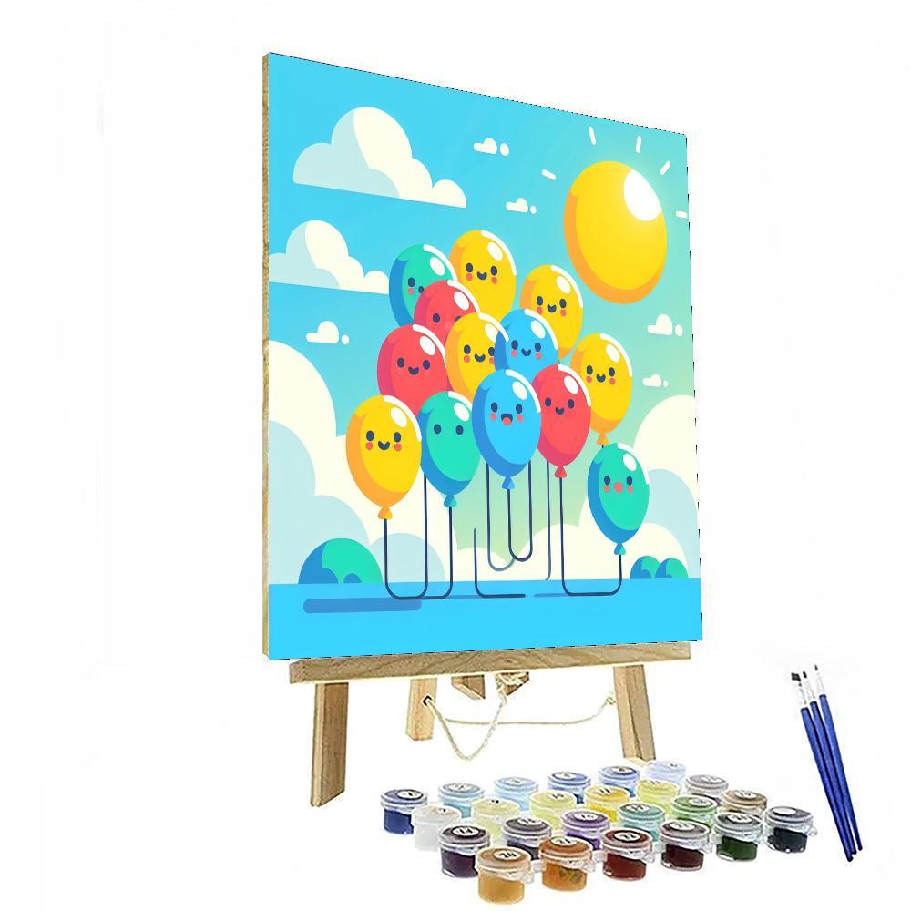 Bright Balloon Bonanza Paint By Color