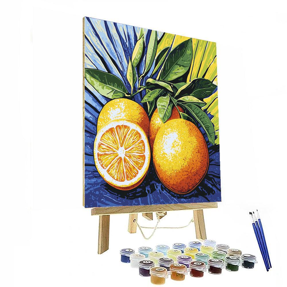 Roy Lichtenstein Inspired Citrus Burst  Paint By Number