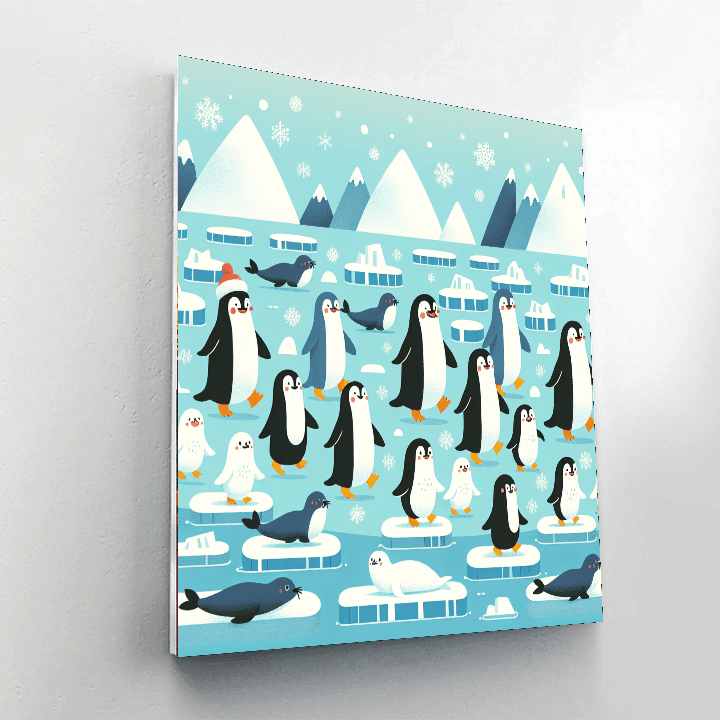 Penguin's Polar Parade Paint By Color
