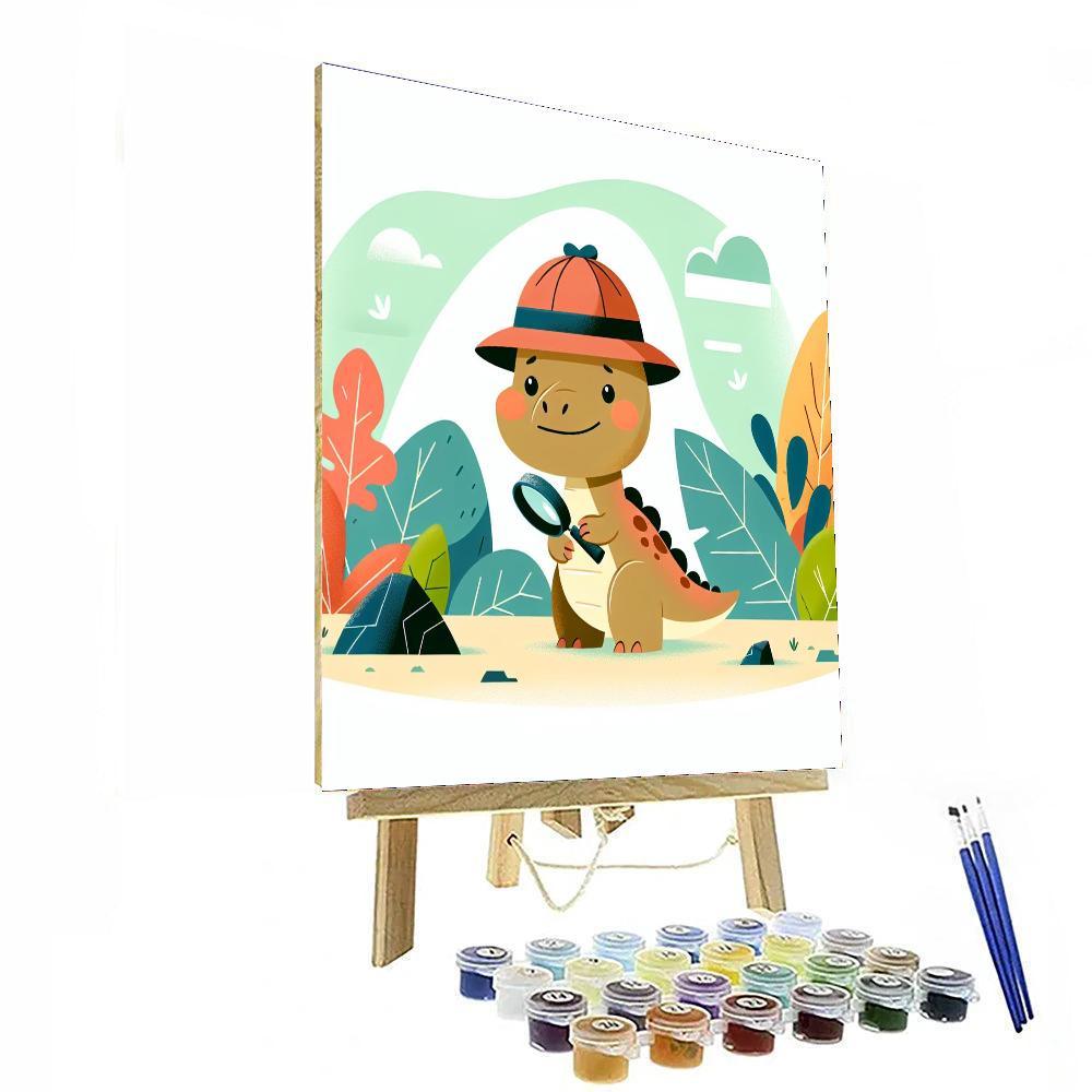 Dino Detective Mystery Paint By Numbers Art