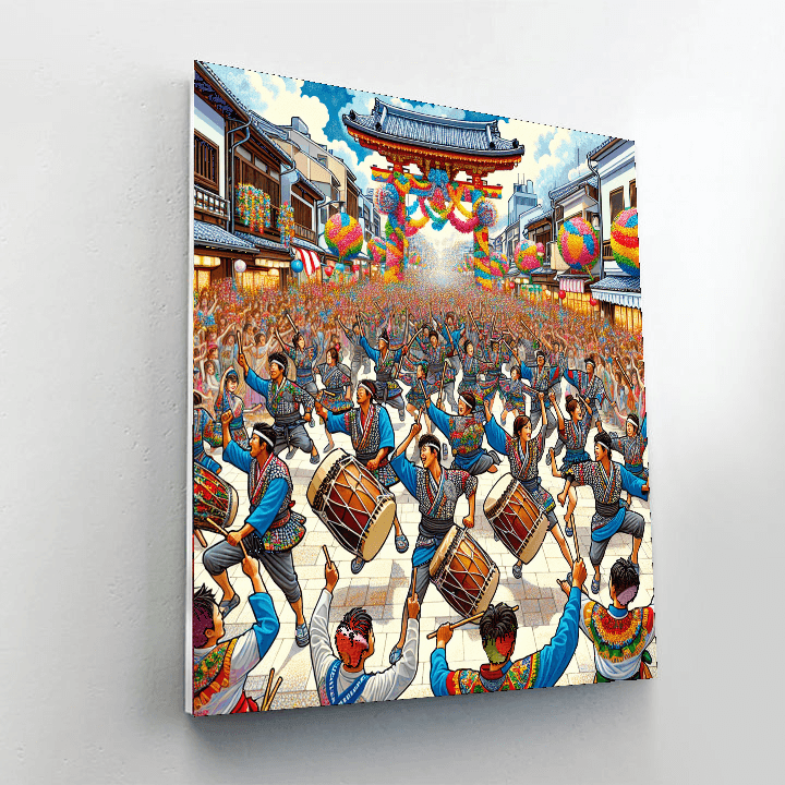 Okinawa Zento Eisa Matsuri - Japan Number Painting