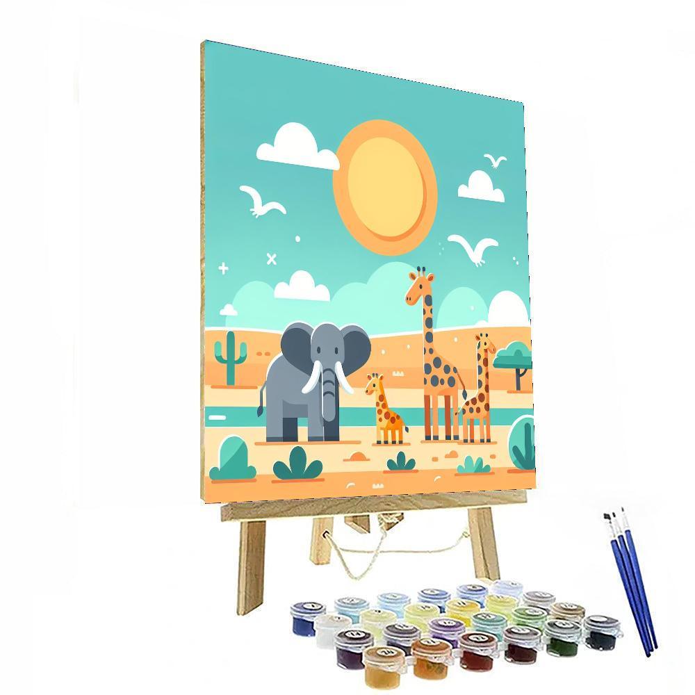 Sunlit Savannah Symphony Paint By Color