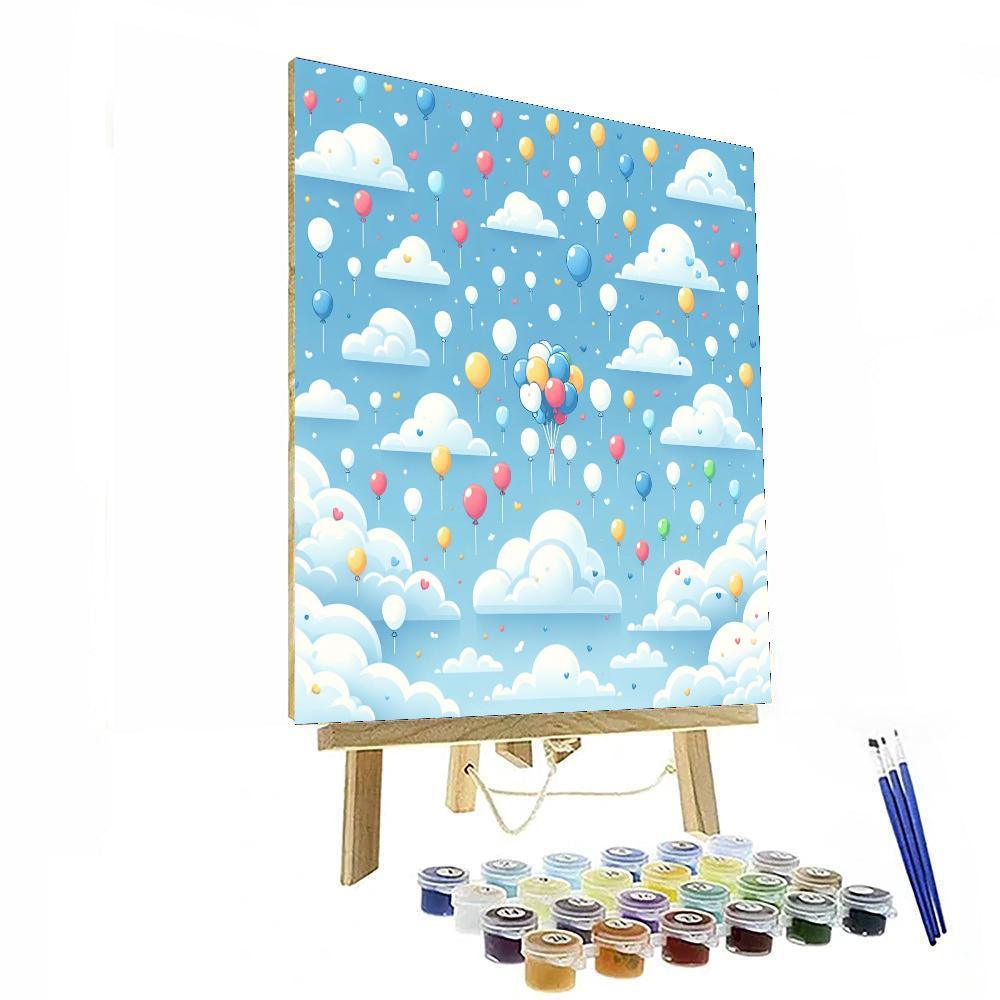 Bouncy Adventure In The Sky Painting By Numbers Kit