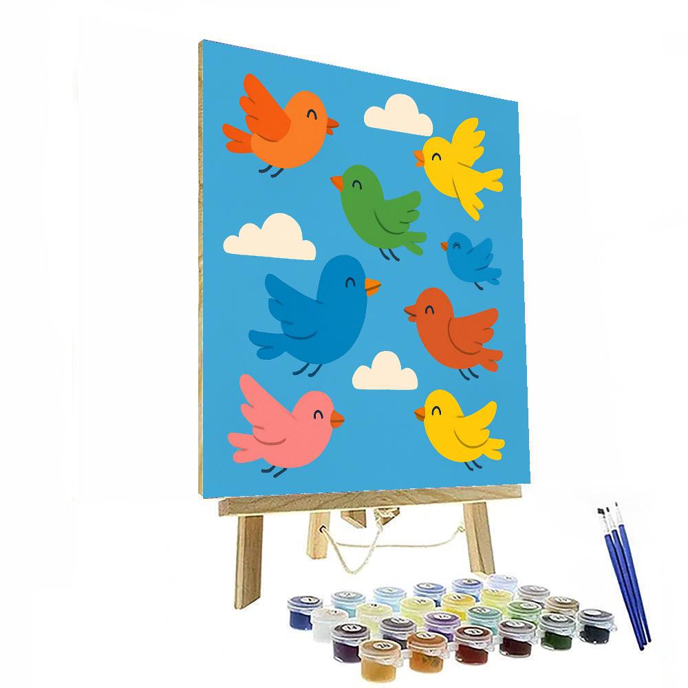 Gliding Birds DIY Paint By Numbers