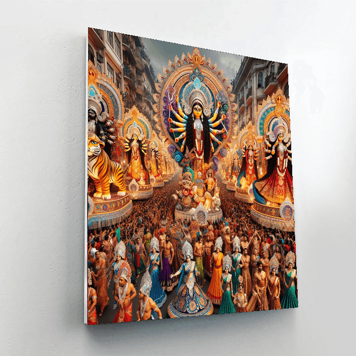 Durga Puja Carnival - Kolkata Number Painting