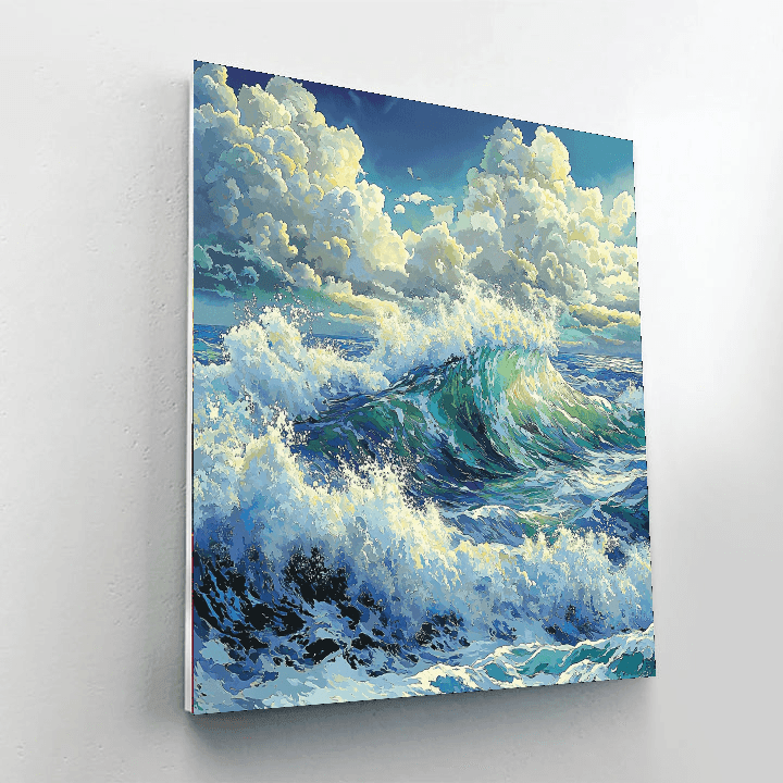Katsushika Hokusai Inspired Waves Of Color  DIY Paint By Numbers