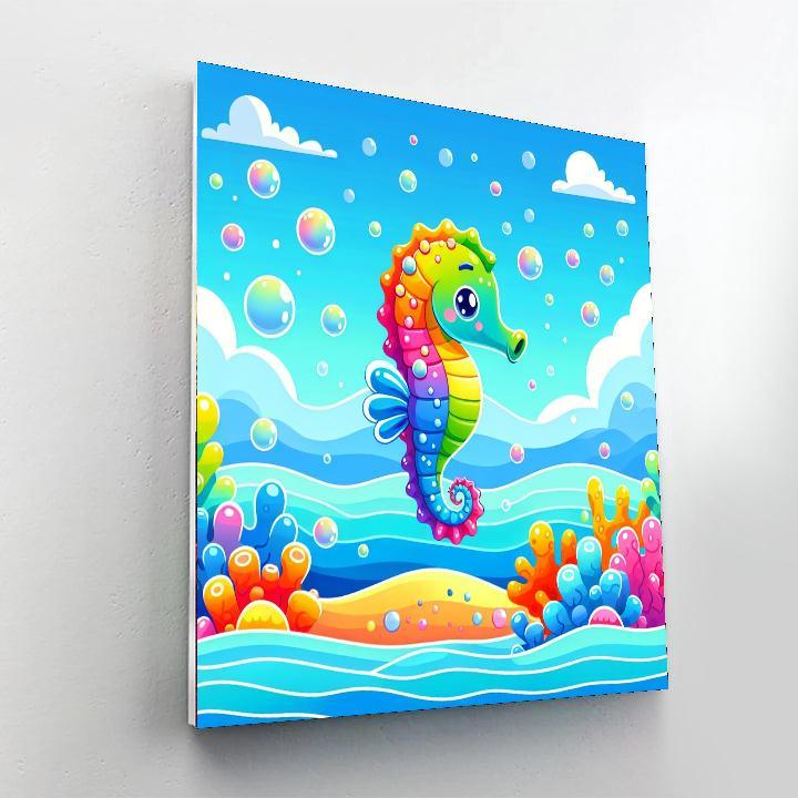Sociable Seahorse Paint By Color