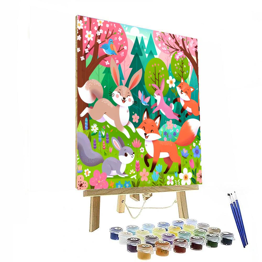 Springtime Woodland Whirl Paint By Color