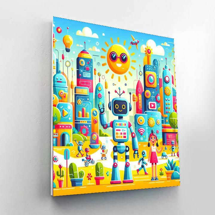 Exciting Robot Adventures Paint By Numbers