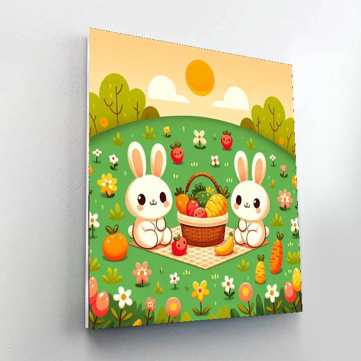 Cheerful Bunnies Painting Number Kit
