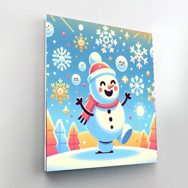 Dancing Snowman Paint By Numbers Kits