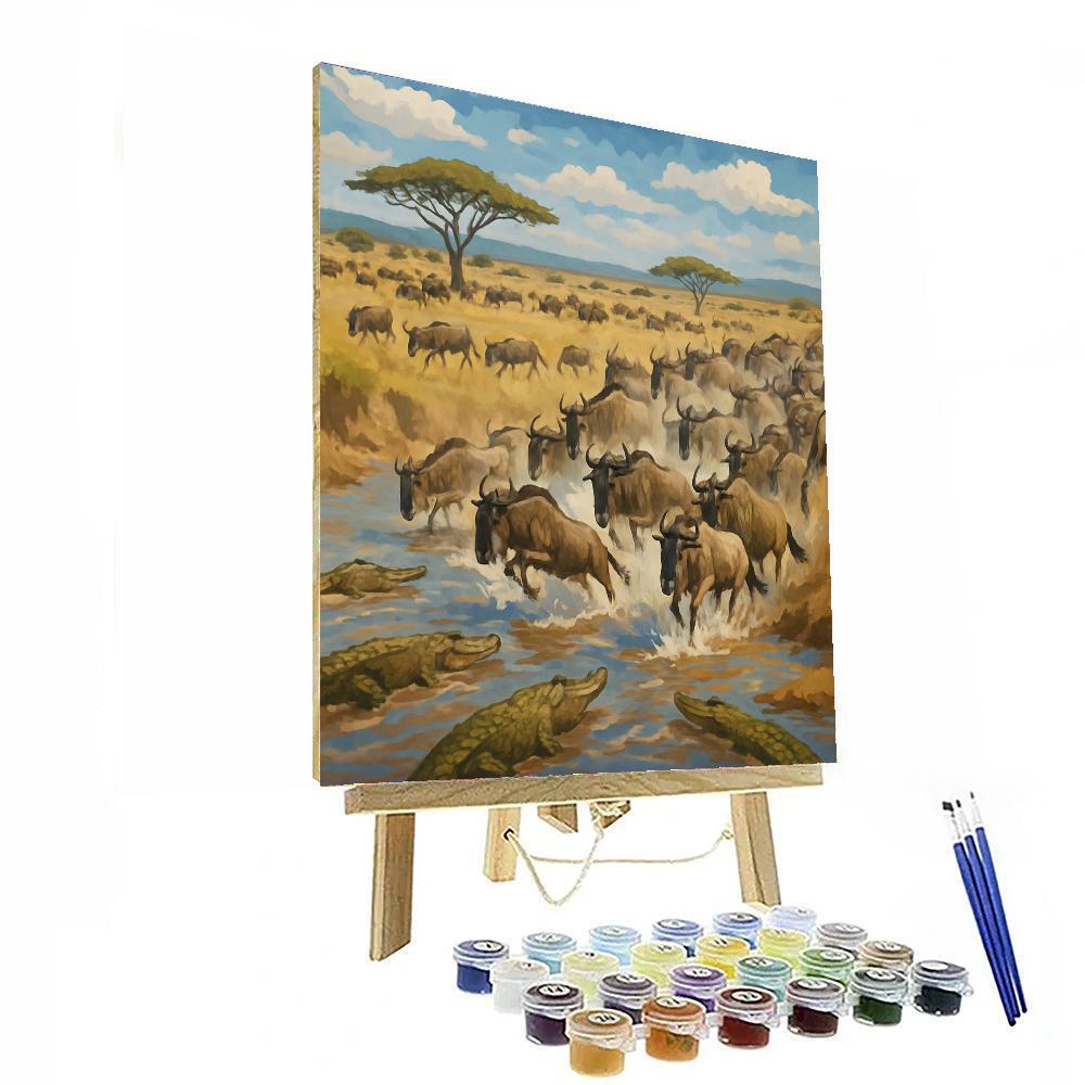Wildebeest Migration - Tanzania Paint By Numbers Kits