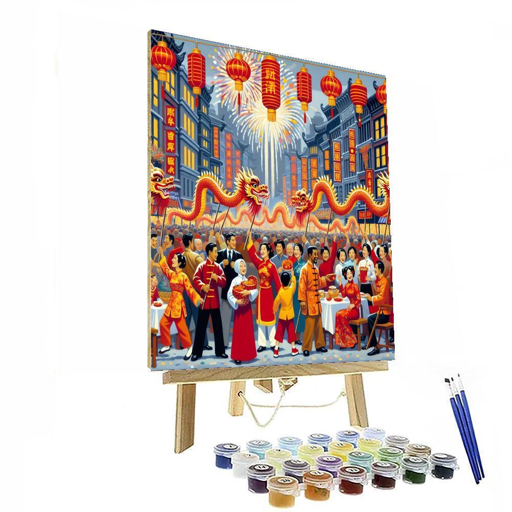Chinese New Year - Various Cities, China Paint By Numbers Art