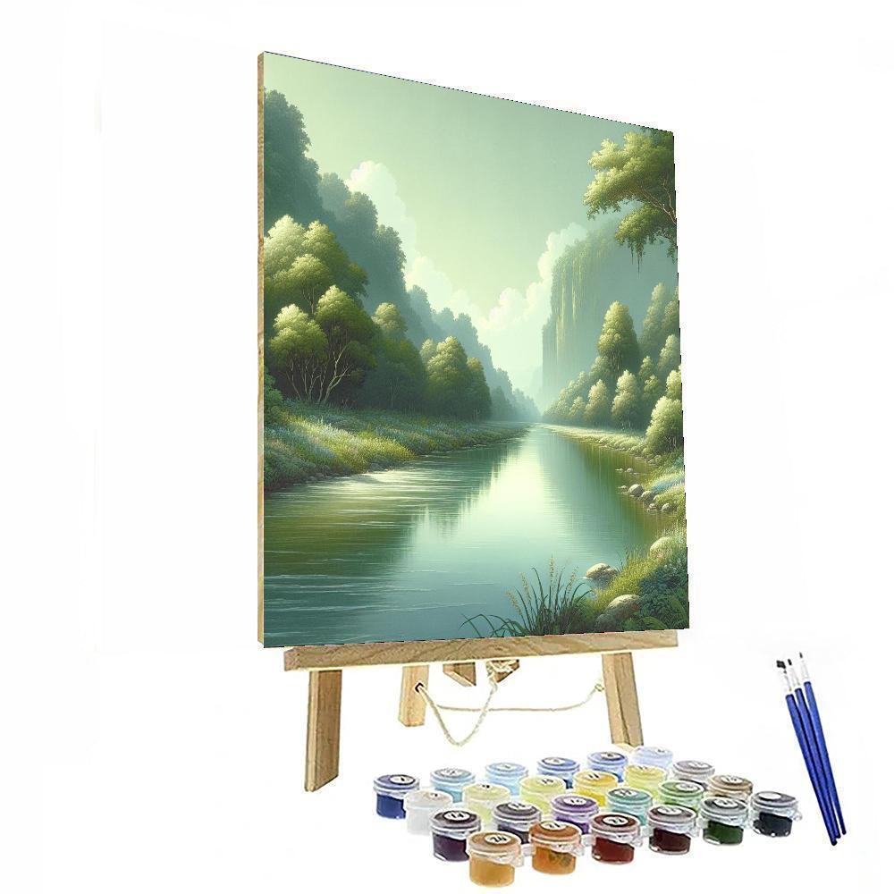 Riverside Tranquility Number Painting