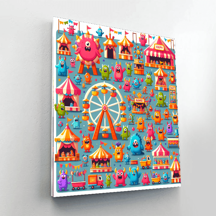 Friendly Monster Carnival Paint By Color