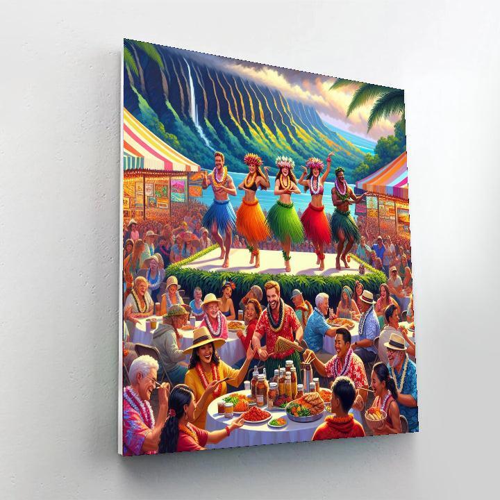 Pahoa Lava Festival - Pahoa, Hawaii, Usa Painting Number Kit