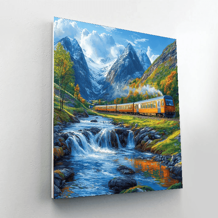 Flåm Railway DIY Paint By Numbers