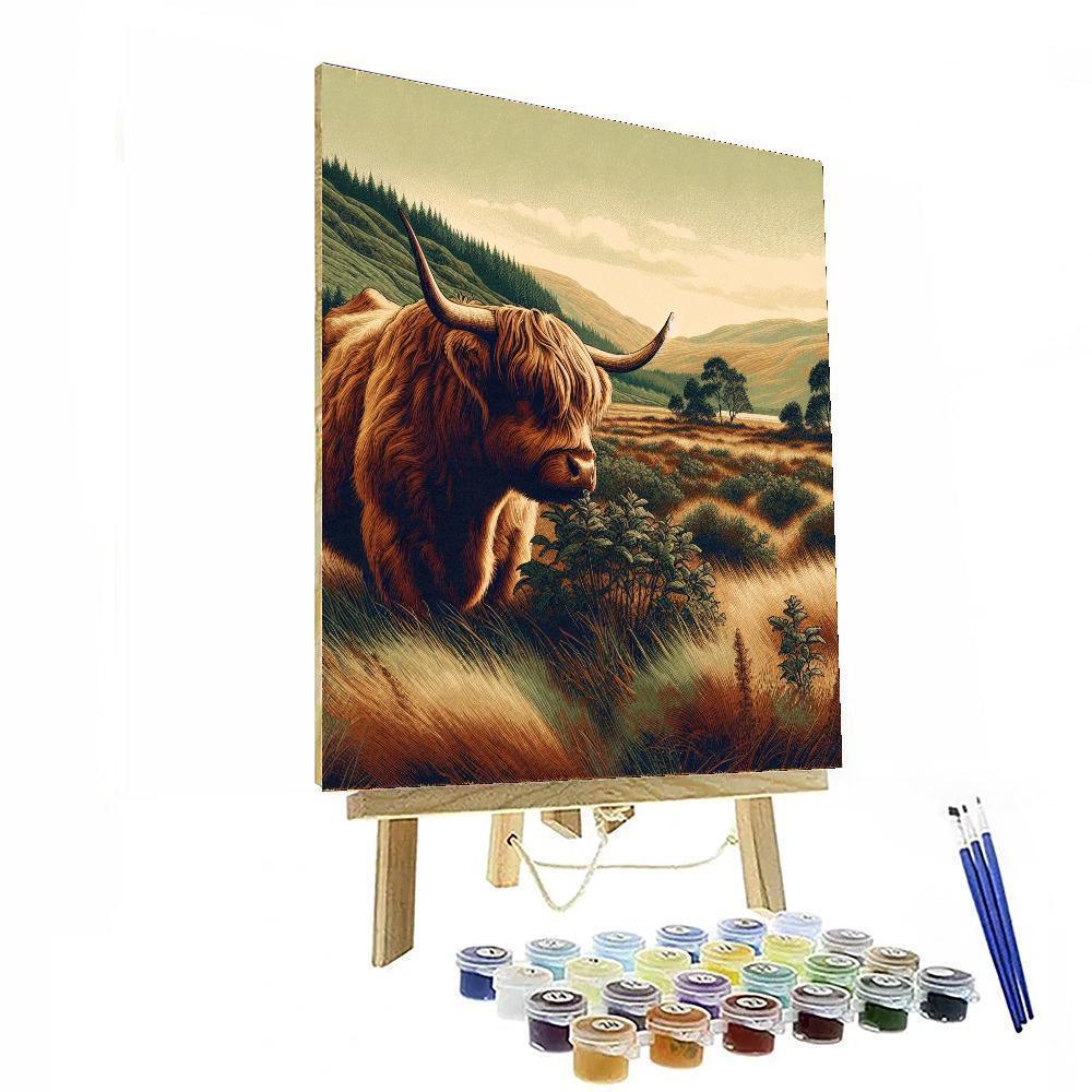 Highland Cow Harmony Paint By Number