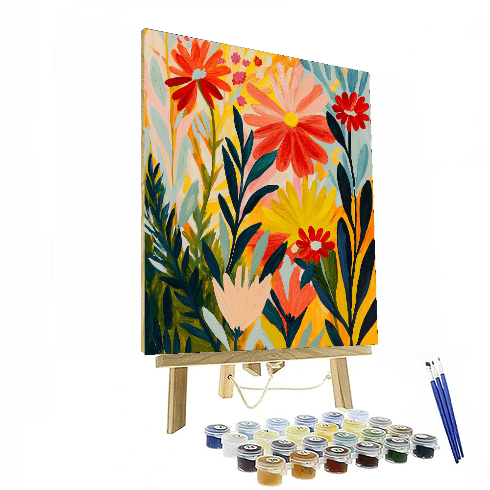 Henri Matisse Inspired Abstract Garden Blooms - DIY Painting By Numbers Kit