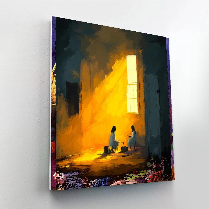 Morning Sunlight Hugs Numbered Painting Kits