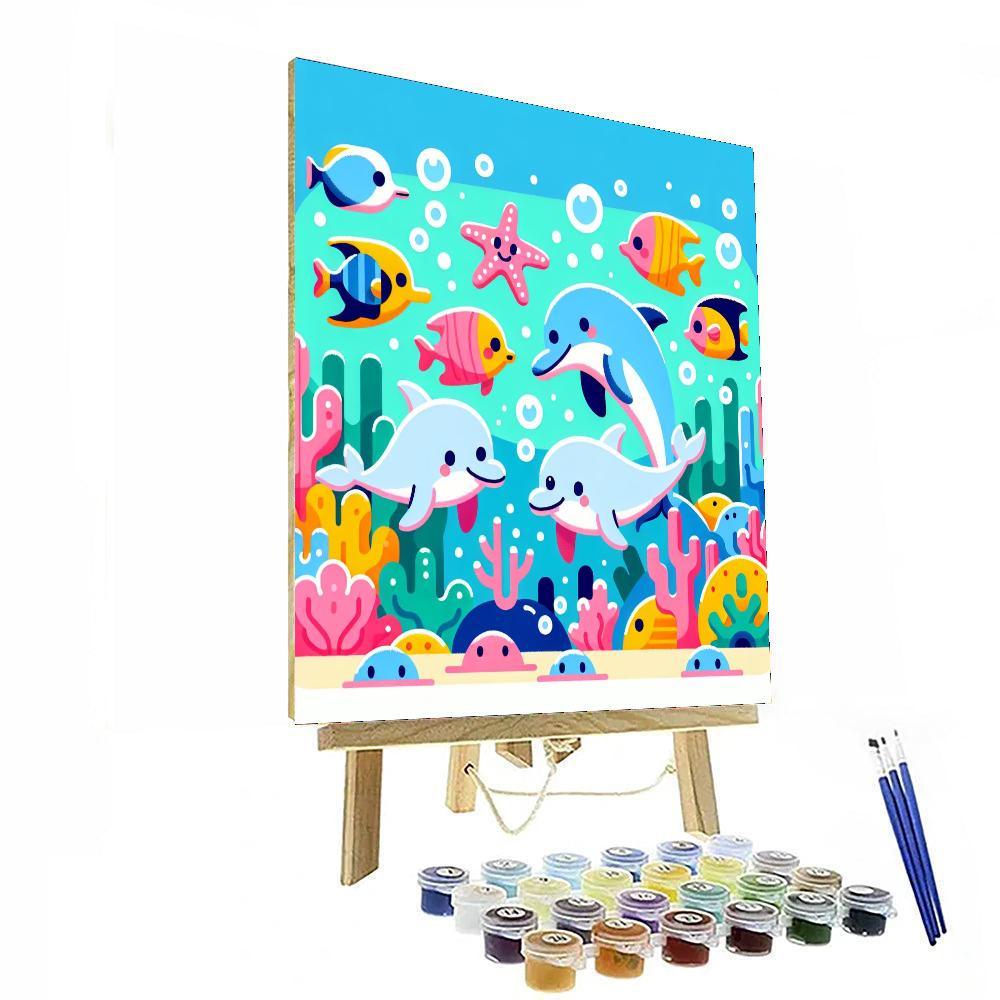 Underwater Playtime Paint By Numbers Art