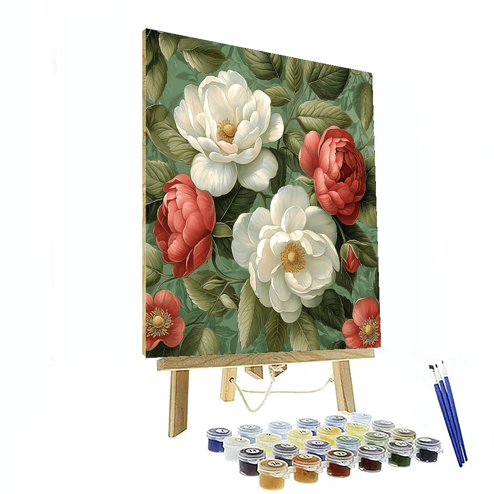 Pierre-Joseph Redouté Inspired Ethereal Blossom  Paint By Numbers Art