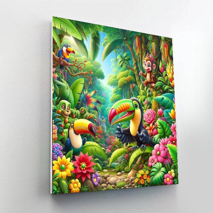 Blissful Rainforest Escape Paint By Color