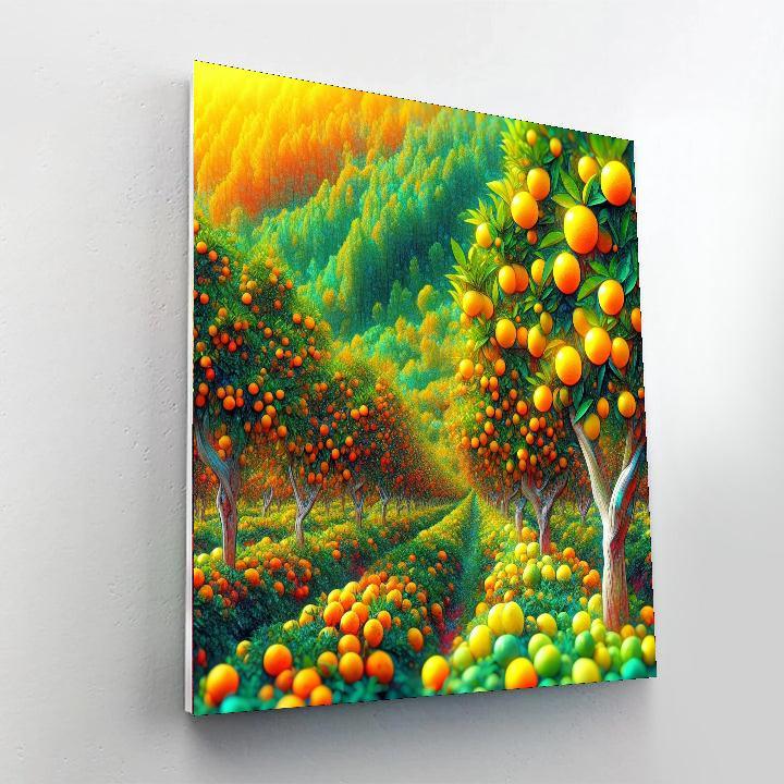 Citrus Orchard Delight Painting Number Kit