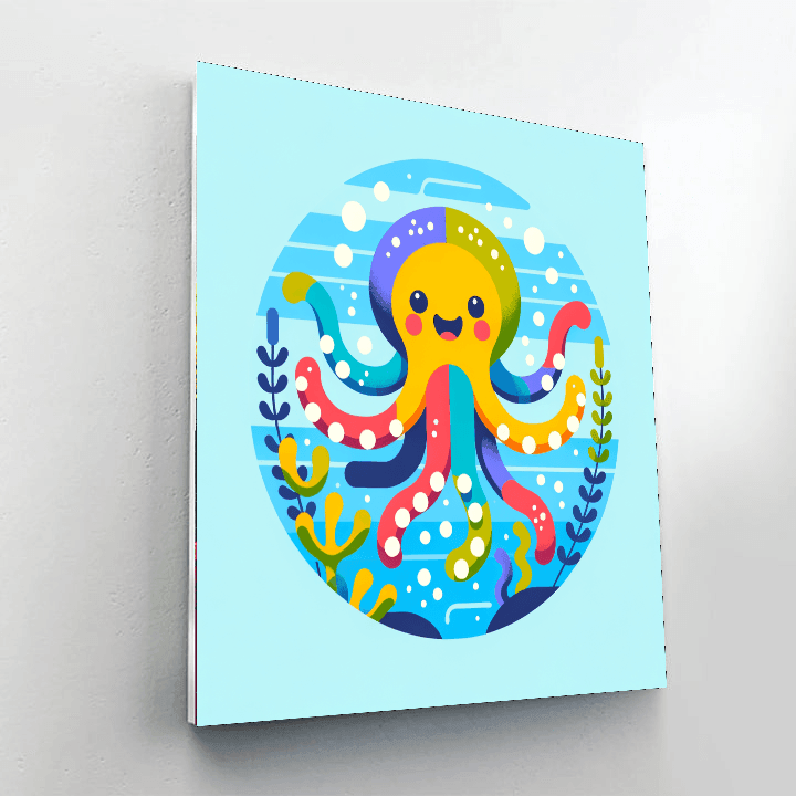 Happy Octopus Painting By Numbers Kit