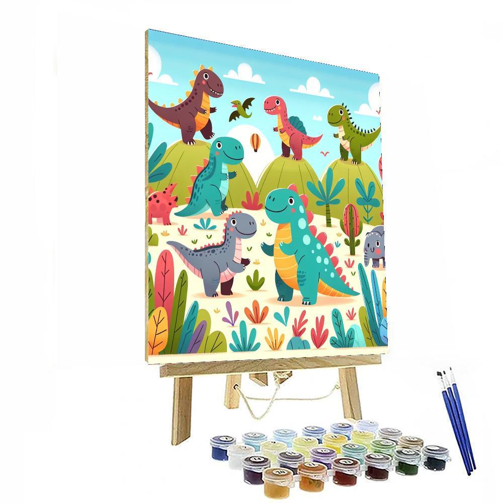 Adventure With Dinosaur Friends Paint By Number