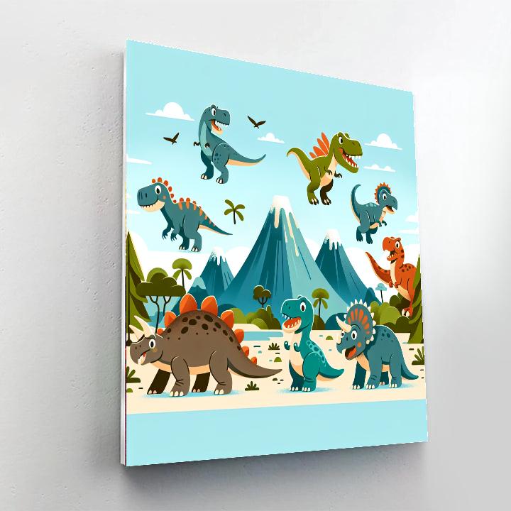 Incredible Dinosaur Expedition Paint By Numbers Art