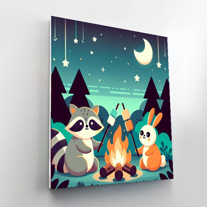 Cuddly Creatures' Campfire Paint By Number