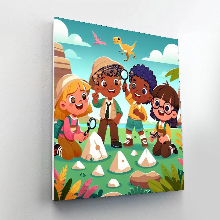 Dino Detective Discovery Number Painting