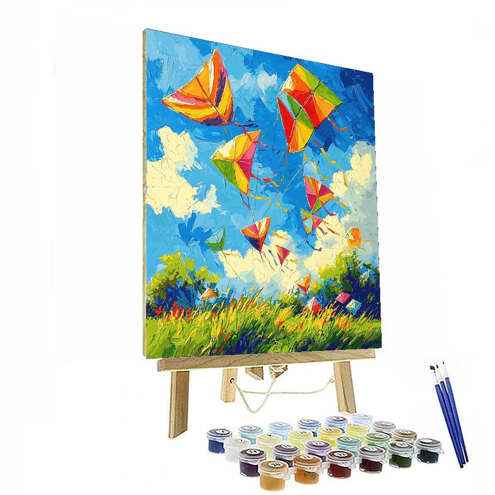 Mother And Child In Flight Paint By Color