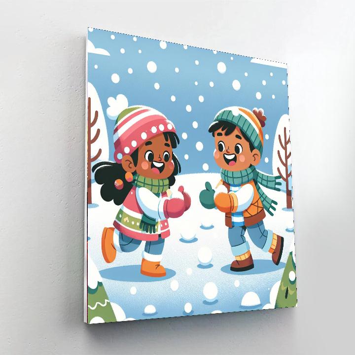 Winter Wonderland Walk Number Painting