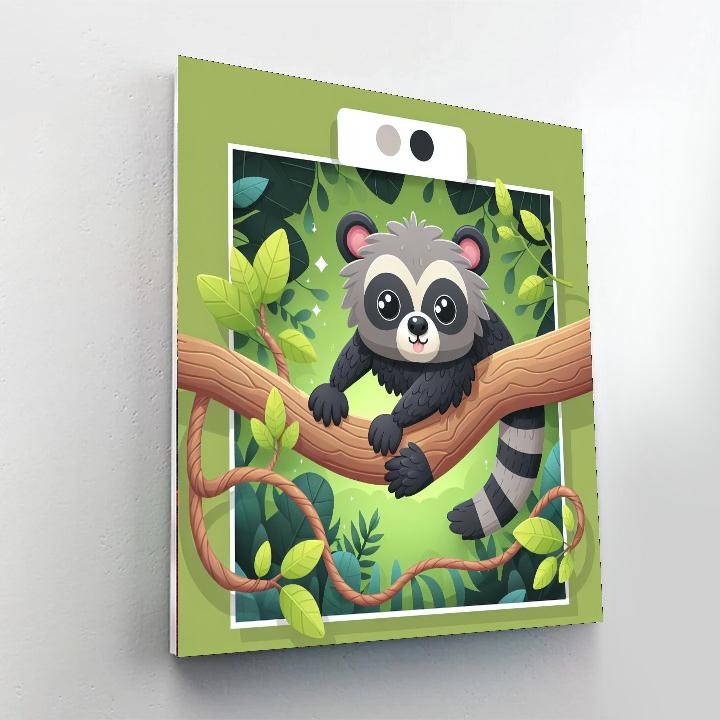 Bubbly Binturong Paint By Numbers Art
