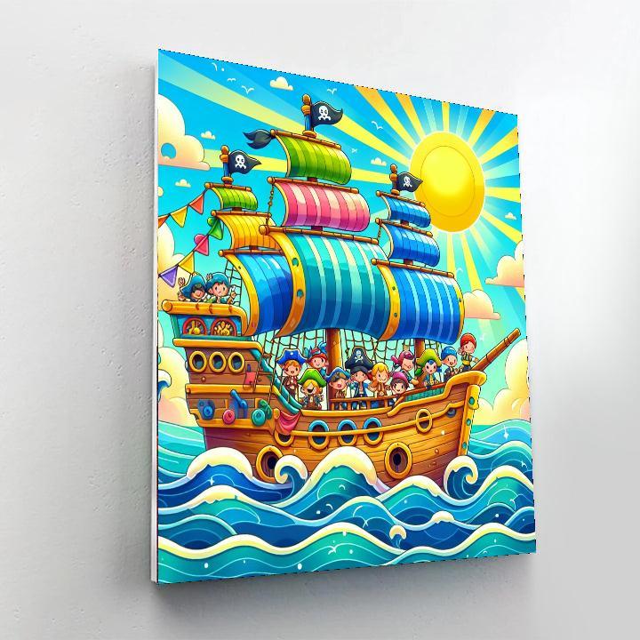 Sailing With Pirate Friends Painting By Numbers Kit