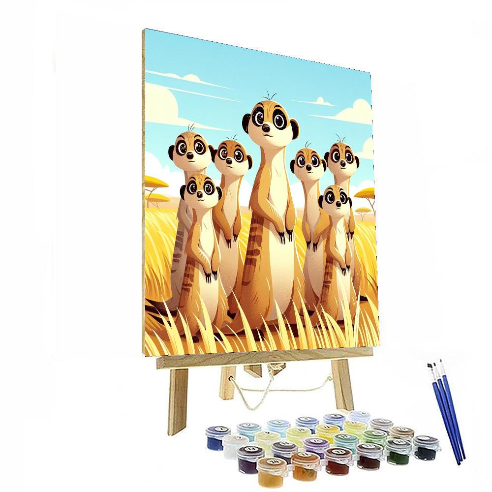 Marvelous Meerkats Paint By Numbers Art