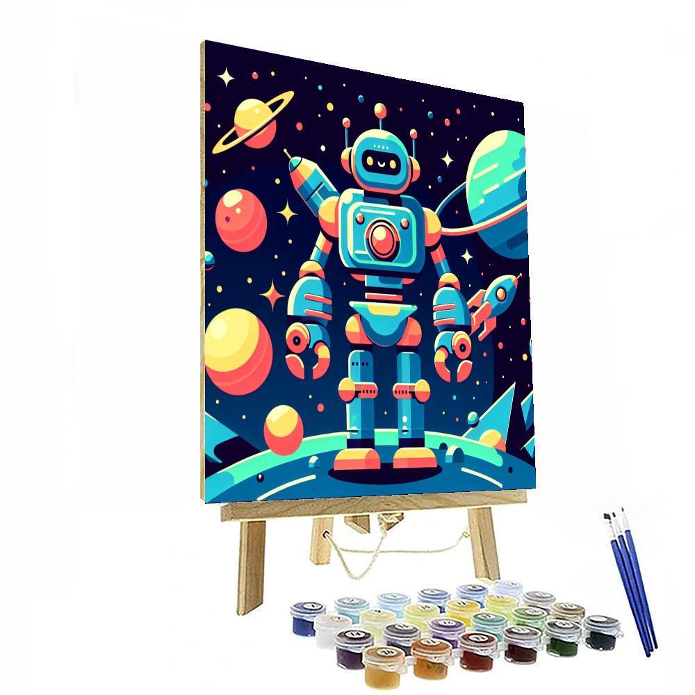 Galactic Robot Guardians DIY Paint By Numbers