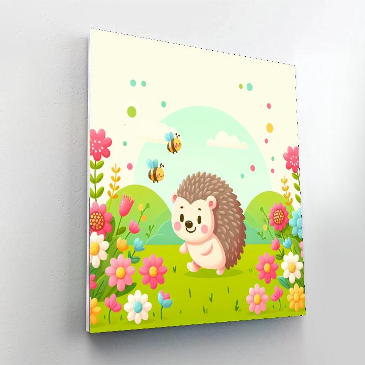 Curious Hedgehog Journey Paint By Numbers Art