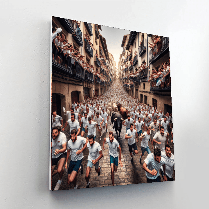 San Fermín Festival - Pamplona, Spain Painting By Numbers Kit
