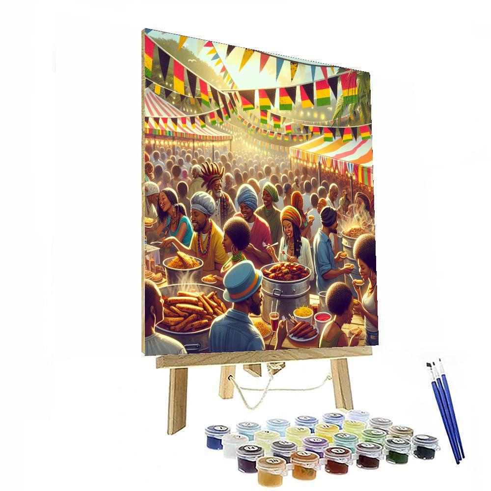 Kingston Jerk Festival - Kingston, Jamaica Number Painting