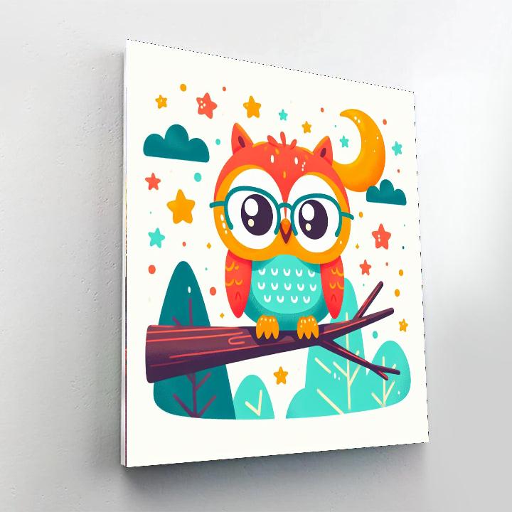 Charming Whimsical Owl Numbered Painting Kits