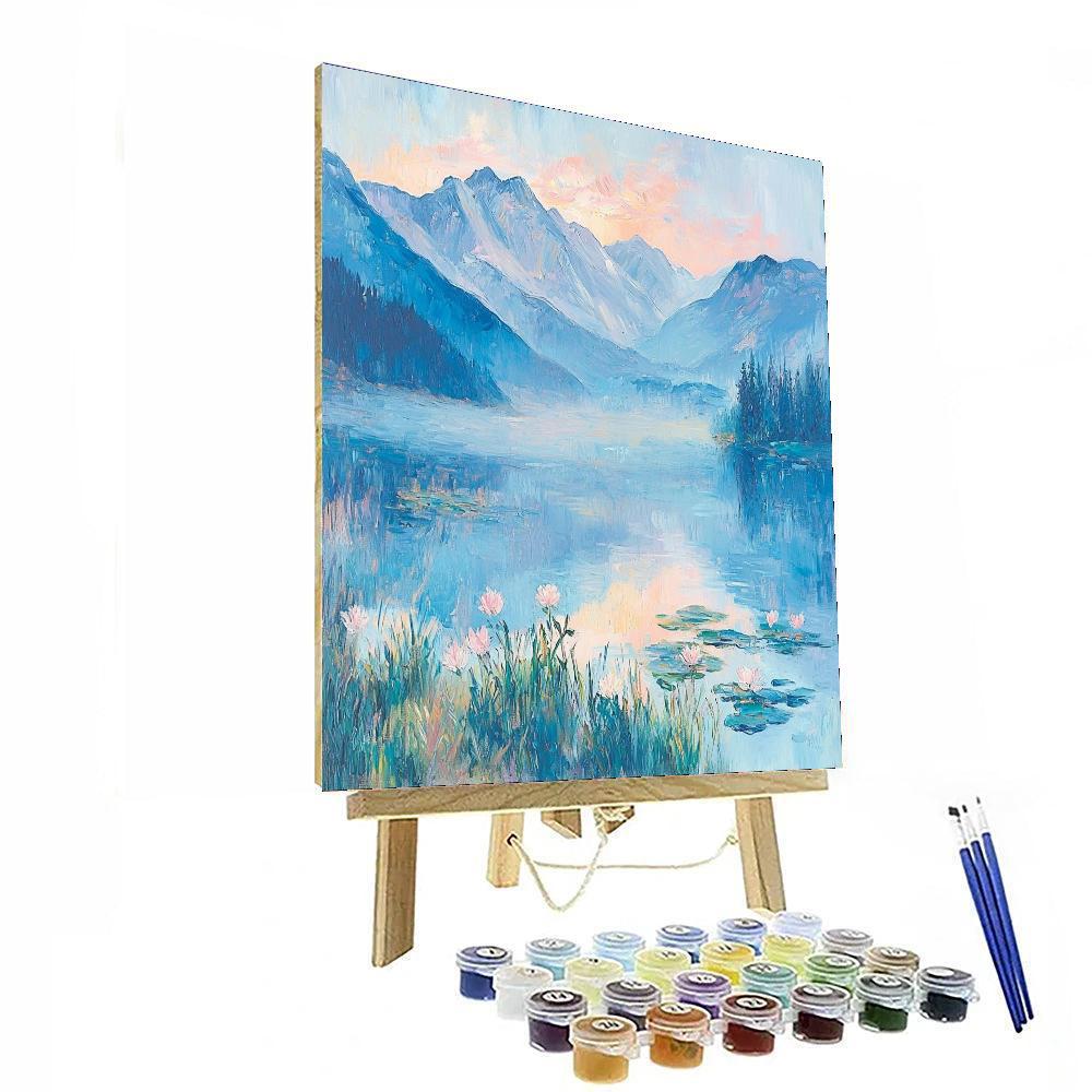 Claude Monet Inspired Monet's Misty Mountain Morning  Paint By Number