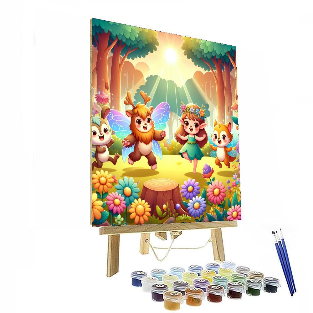 Adventure In A Whimsical Forest Number Painting